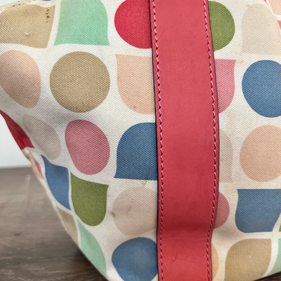 Vintage Geometric Shape Drawstring Kate Spade Tote - Picture 7 of 10